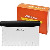 ALLTOP Bench Scraper &amp; Chopper for Kitchen, 1 Pack, Black | Ideal Baking Essential Utensil, Stainless Steel, Pastry/Dough/Food Cutter Tool, For Cake Pizza Bread, Cooking