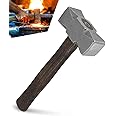 Blacksmith 2.2LB Handmade Square Forge Hammer for Farrier, Knife Maker, Blacksmith Forging Tool