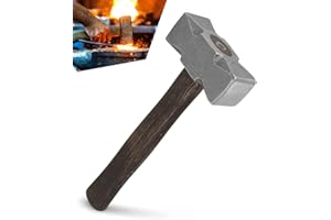 SIXCOW Blacksmith 2.2LB Handmade Square Forge Hammer for Farrier, Knife Maker, Blacksmith Forging Tool