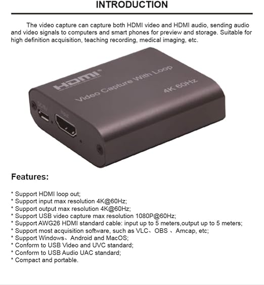 Amazon Com Yiushing Video Capture Card With Loop Out 4k 60hz Full Hd Game Capture Device Hdmi Audio Video Grabber Recording Card For Live Streaming Broadcasting Computers Accessories Amazon Com Yiushing Video Capture Card With Loop Out 4k 60hz Full Hd Game Capture Device Hdmi Audio Video Grabber Recording Card For Live Streaming Broadcasting Computers Accessories