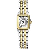 CNYXCN Gold Watches for Women with Rectangular Case,Roman Dial,Vintage Bracelet,Water Resistant