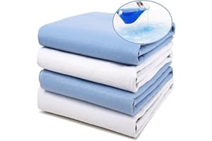 ALSUNNY 4 Pack Bed Pads for Incontinence Washable 28" x 36",Waterproof Bed Pads,Adult Washable Incontinence Bed Pads for Adults,Dog,Kids