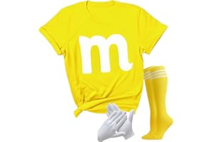 YOKVAN Womens Easy Costumes M T-Shirts Halloween Team Groups Chocolates Candy Costume Tops