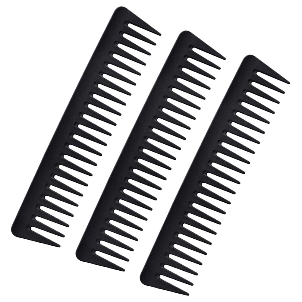 Minkissy 3pcs Vintage Hair Comb Wide Teeth Slicked-back Professional Hairdressing Comb Hair Styling Combs for Men