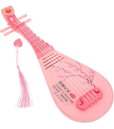 Amazon.com: Guitarra de laúd, 6 cuerdas, jaspeado, engranajes