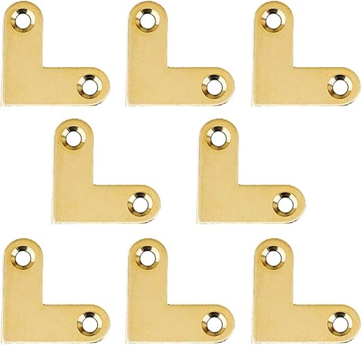 Amazon Com Tiazza 8pcs Antique L Shape Brass Flat Corner Bracket