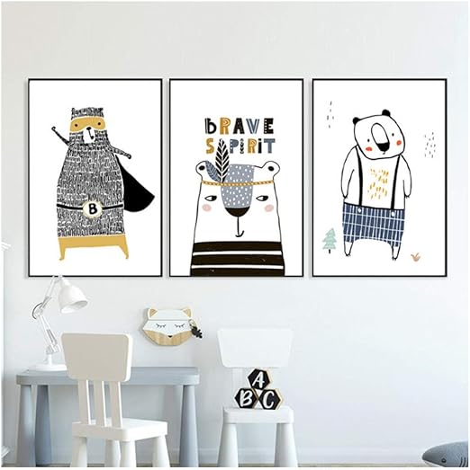 Dibujos animados contratados nórdicos Cute Tribe Bear Animals