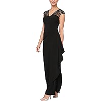 Amazon.com: Alex Evenings Women's Long Portrait Collar Dress, Perfect for Weddings, Formal Events : Clothing, Shoes & Jewelry Amazon.com: Alex Evenings Women's Long Portrait Collar Dress, Perfect for Weddings, Formal Events : Clothing, Shoes & Jewelry