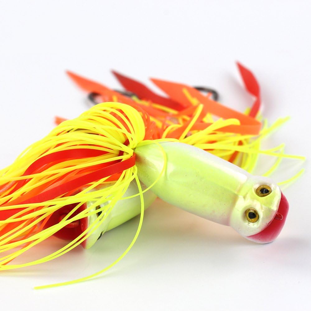 BlueSardine 2PCS 95G 13CM Metal Squid Octopus Fishing Lures Jigs with Hook Jigging Lure Fishing Tackle
