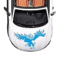 GiftCity Eagle Decal 1 Pack Car Graphics Vinyl Sticker Decals for Car/Truck, Universal Car Hood Body Side Rear Window Stickers (Blue)