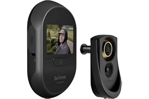 Brinno Front Door Peephole Security Camera- Motion Detection - Knocking Sensor- Easy to Install- Superior Battery Life - Clear Image - Wire-Free - Digital Visitor Log- Black (SHC1000)