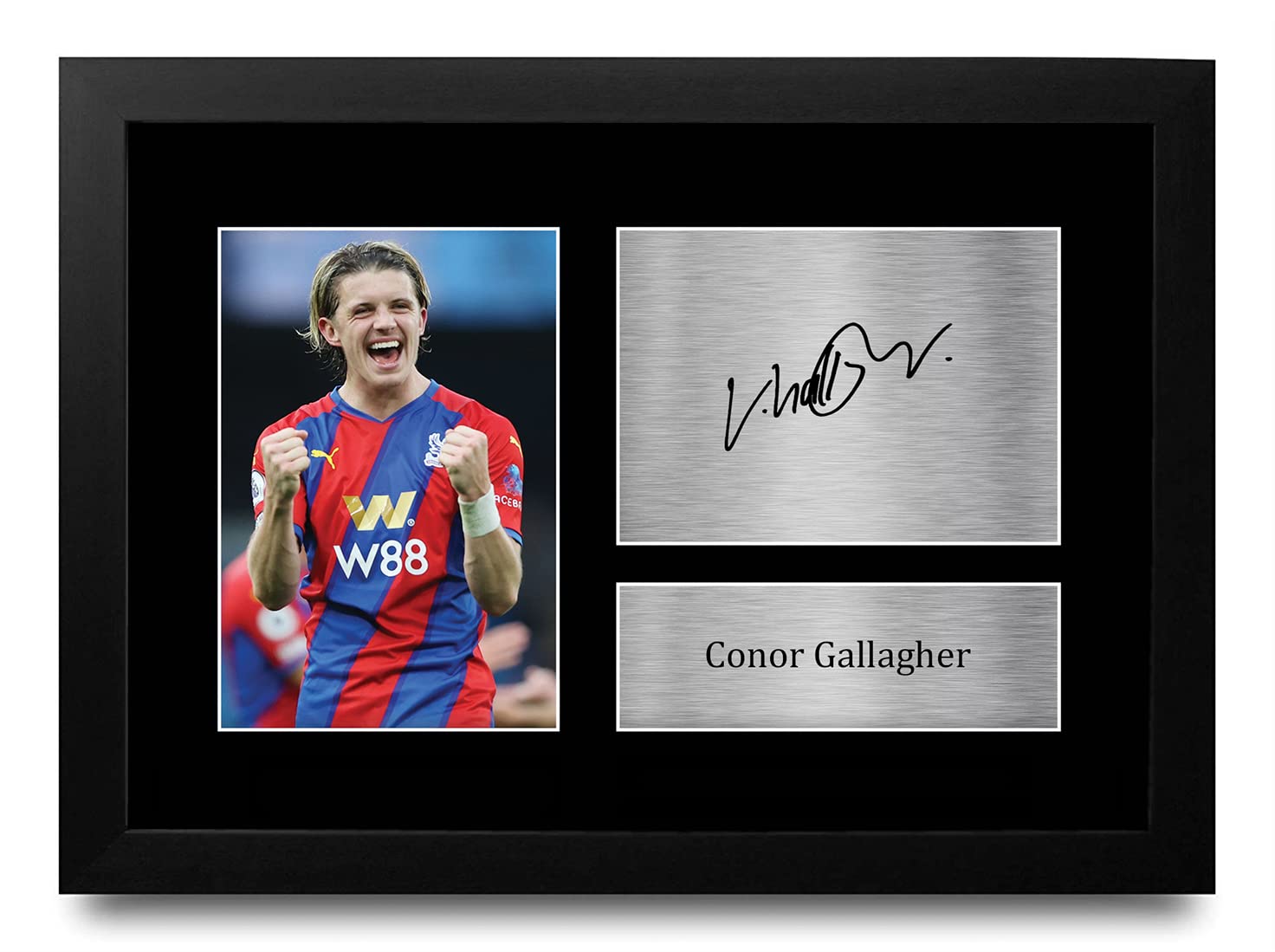 HWC Trading FR A4 Conor Gallagher Crystal Palace Gifts Printed Signed Autograph Picture for Football Fans and Supporters - A4 Framed — image 1