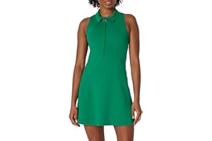 Amazon Essentials Women's Active Formflex Buttery Soft Polo Tennis Dress with Built-in Bra & Shorts