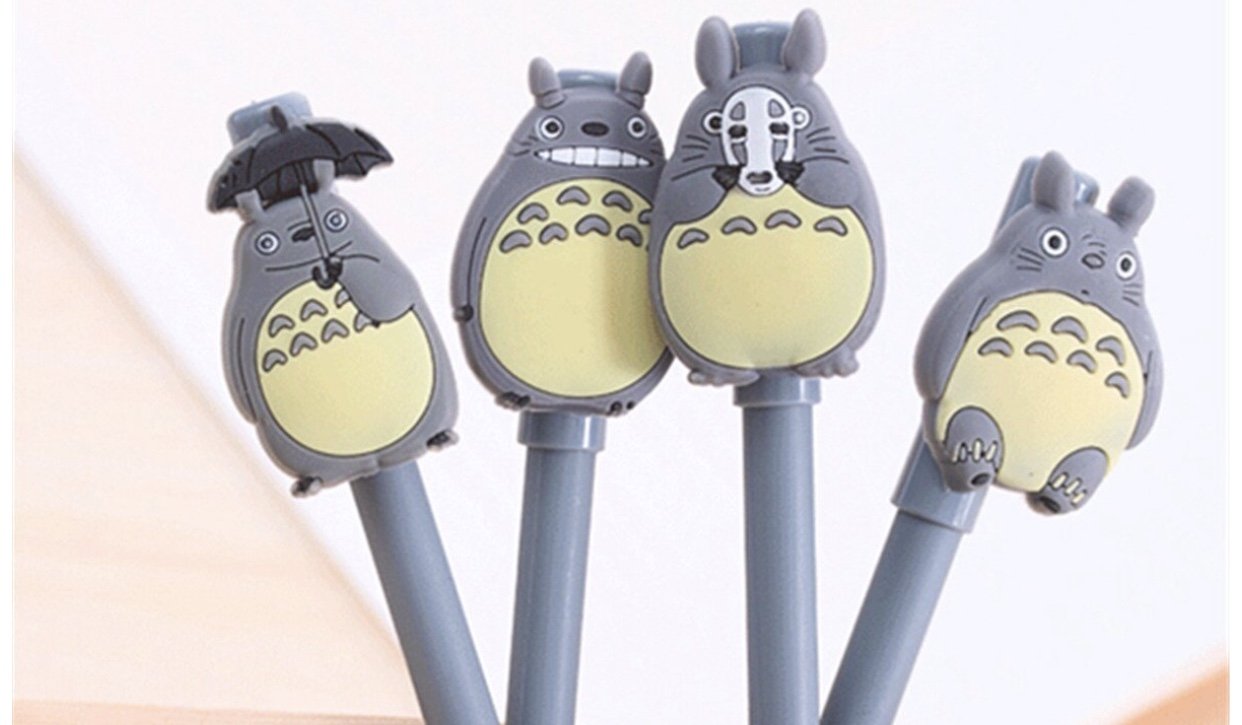 (Efnine) Totoro Trumpet Card Holder and Totoro Pen, Neck Lanyard Id