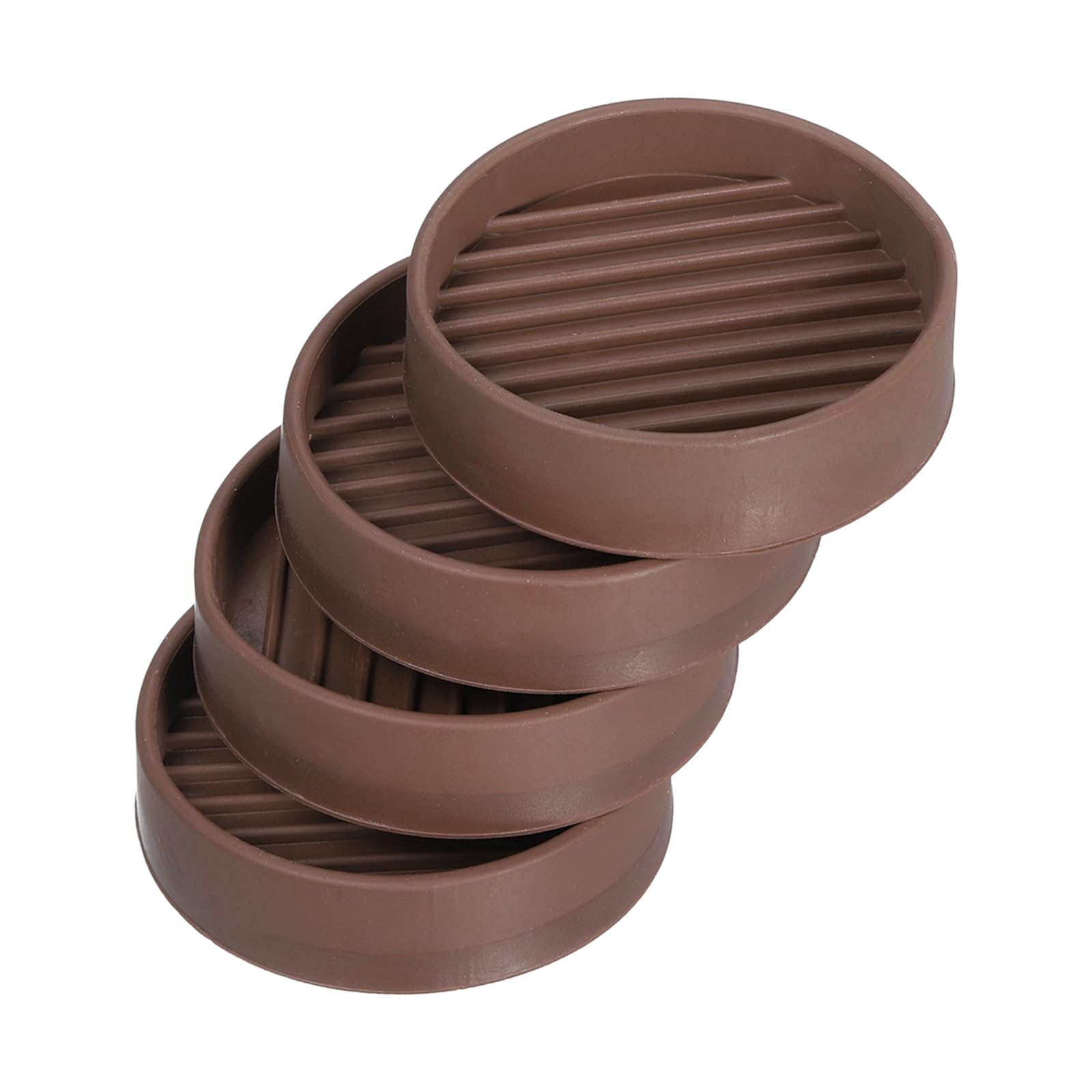 uxcell Chair Leg Floor Protectors, 4Pcs 2" - Rubber Round Non-Slip Furniture Pads, Anti-Slip Furniture Pads for Hardwood Floors, Couch, Bed Stopper (Brown)