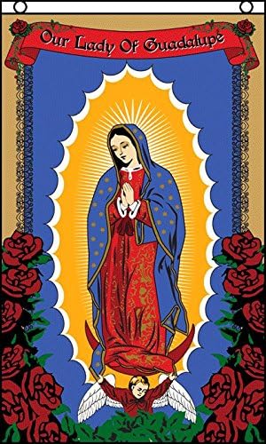 Our Lady Of Quadalupe Roses 3' X 5' Vertical Flag Indoor Outdoor Banner