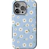 Casely iPhone 13 Pro Case | Daisy Daydream | Baby Blue Floral | Bold Protective Design | Compatible with MagSafe