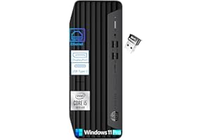 HP Desktop Computer ProDesk 600 G6 SFF Tower PC for Home & Business, Intel 6-Core i5-10400, 16GB DDR4 RAM, 1TB PCIe SSD, WiFi Adapter, 2 DP, RJ-45, Type-C, KB & Mouse, Windows 11 Pro