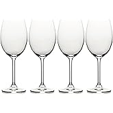 Mikasa Julie White Wine Glass, 16.5-Ounce, Set of 4
