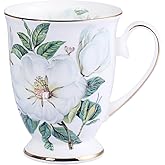 AWHOME Royal Fine Bone China Coffee Mug Assorted colors Tea Cup 11 oz (1, white)