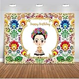 Mehofoto Mexican Frida Kahlo Backdrop Mexican Theme Frida Birthday Party Background 7x5ft Vinyl Mexican Girl Birthday Party Banner Backdrops