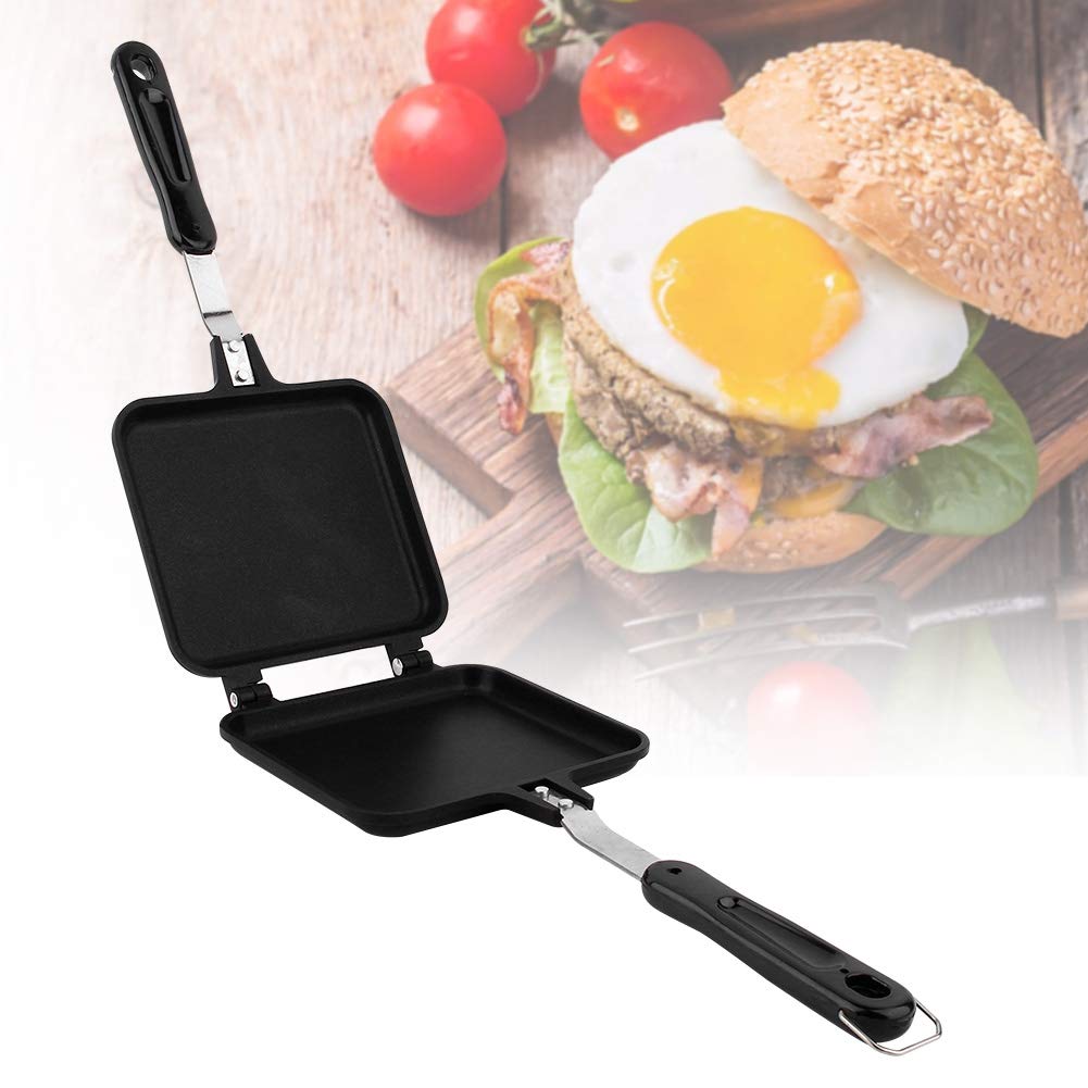 Non-Stick Frying Pan, Frying Pan, Dual-Sided Non-Stick Frying Pan Waffle Maker for Cake Toast Sandwich