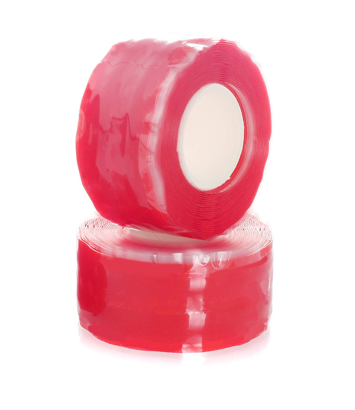 TUKA 6m (2x3m) Self Fusing Silicone Tape, Multi-purpose Electrical Tape Repair Tape Sealing Insulation Tape, Silicone Band Amalgamation Rubber Tape, 25mm width, Red color, TKD5041-2x