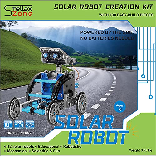 STELLAX ZONE 12 in 1 Solar Robot Kit, Building Robots for Kids 812