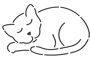Quilting Creations Catnapper Quilt Stencil, 5 x 3
