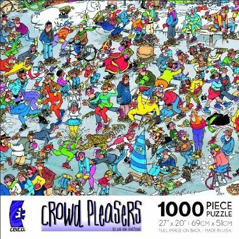 Crowd Pleasers On Thin Ice Puzzle 1000 Pieces Jigsaw Puzzle by Jan Van Haasteren