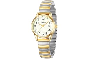 VTAIGE Elegant Gold Watches for Women Small Analog Watch, Waterproof Ladies Watches with Stainless Steel Expansion Band and Luminous Dial - Fashionable Christmas & Birthday Gifts for Women