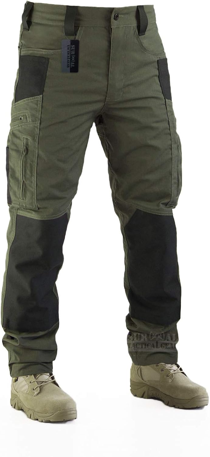 Survival Tactical Gear Men’s Ripstop Pants Outdoor Military Camo Cargo