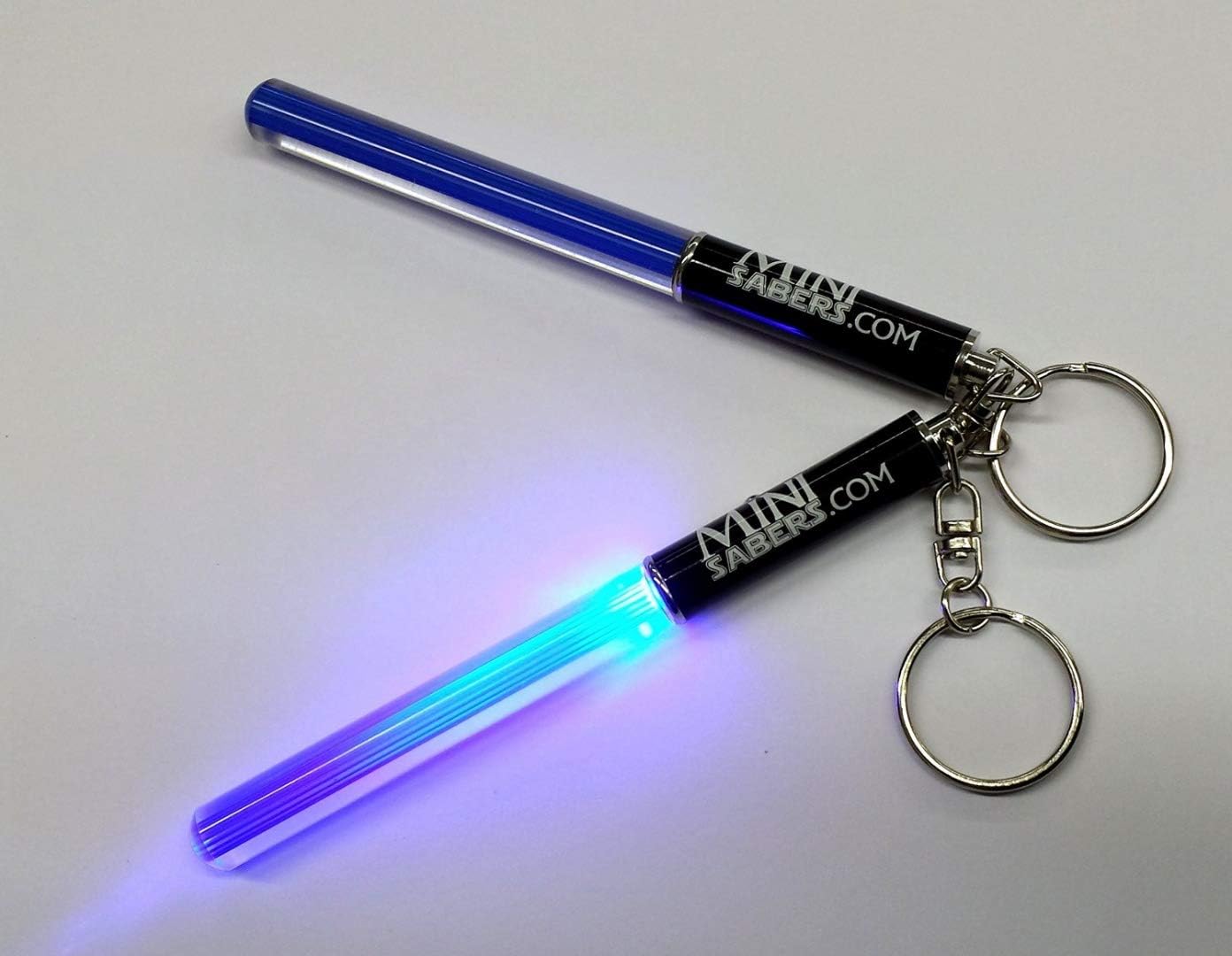 BLUE Mini Light Saber Keyring Party 