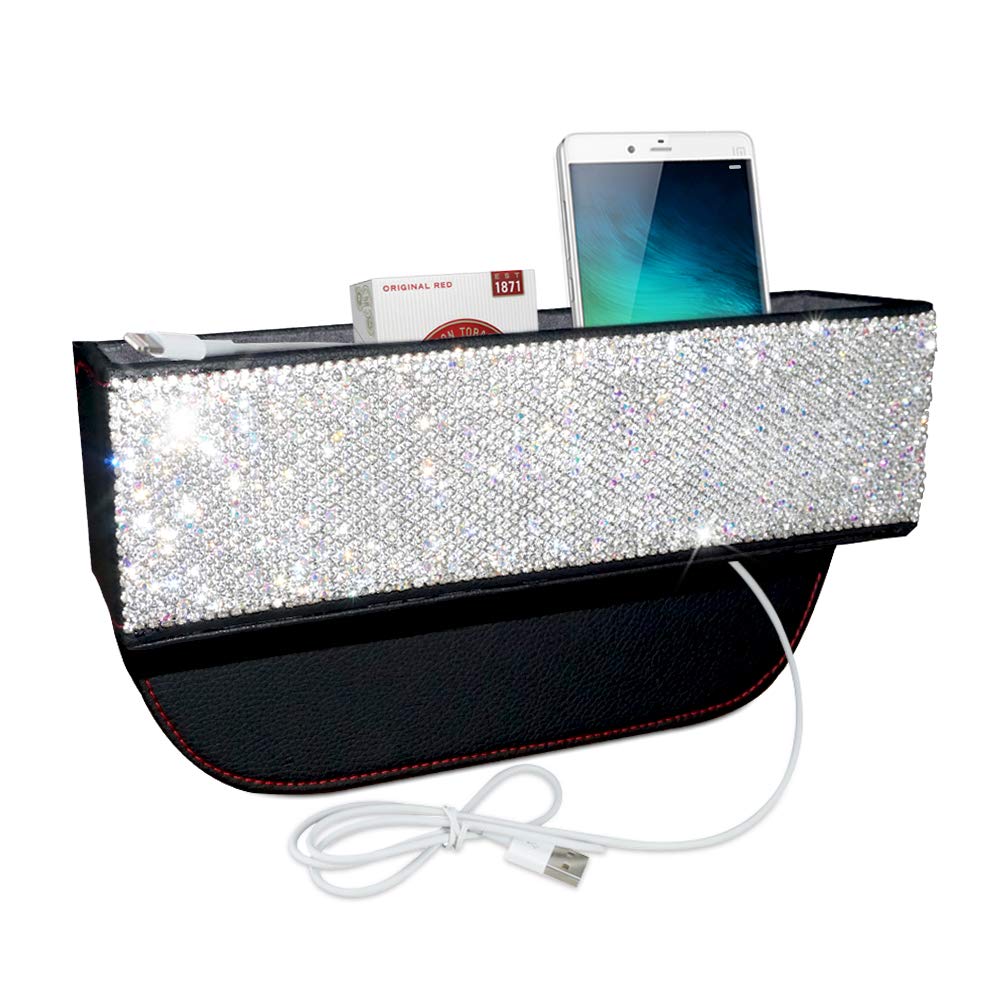 Best catch catcher car seat gap slit organizer pu leather pocket storage holder