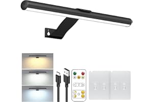 Picture Light with Remote, Wireless Battery Painting Light with 3 Lighting Colors, 4400mAh Rechargeable Art Light Display Lam