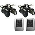 Zoom 4-Pistons Replacement Pads Semi-Metallic Brake Pads Compatible with Zoom HB876E, XTR XT Surron SLX Deore Saint