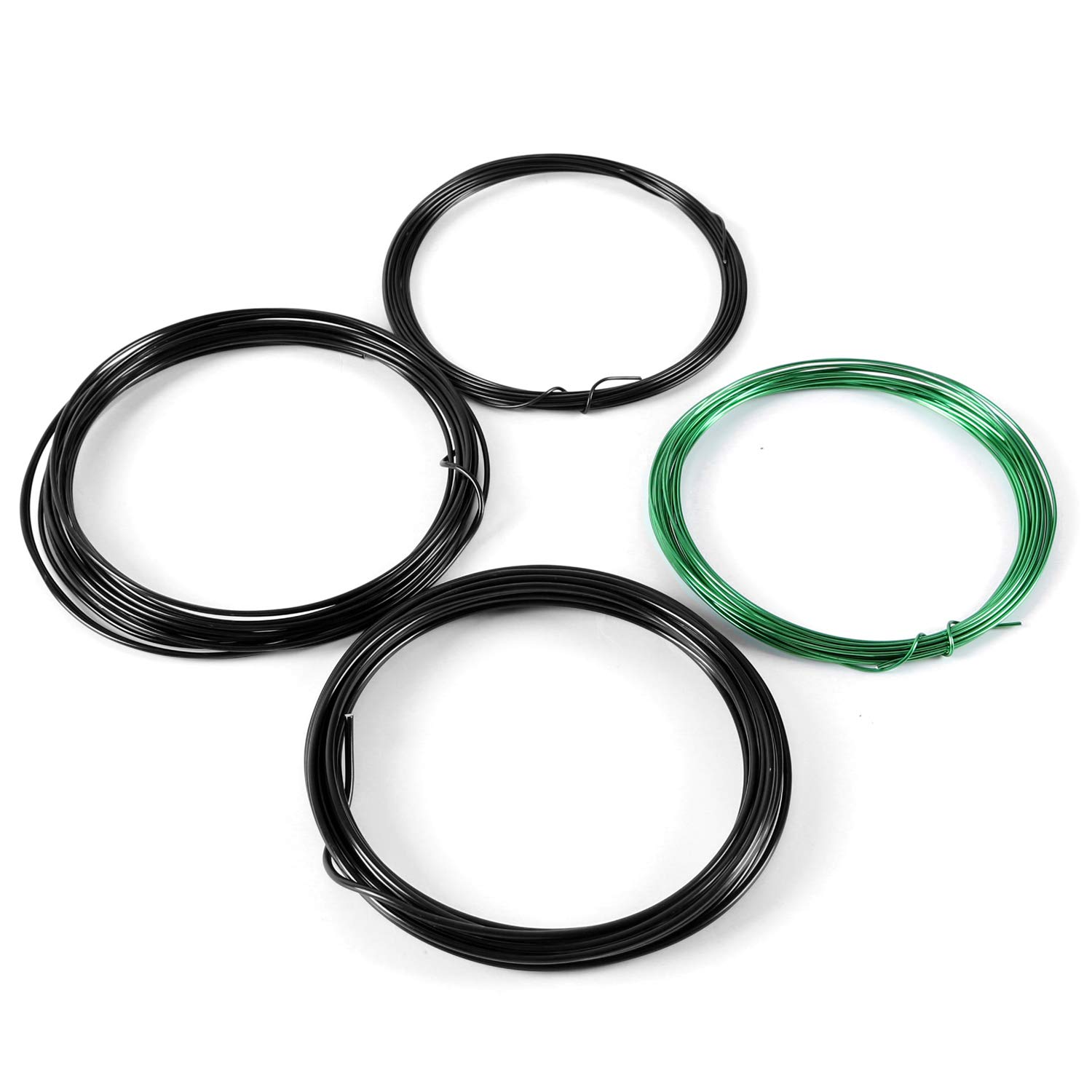 ZELARMAN Wire Bonsai Tree, 4 Rolls 64Ft Aluminum Bonsai Training Wire Set for Indoor 1.0MM,1.5MM,2.0MM
