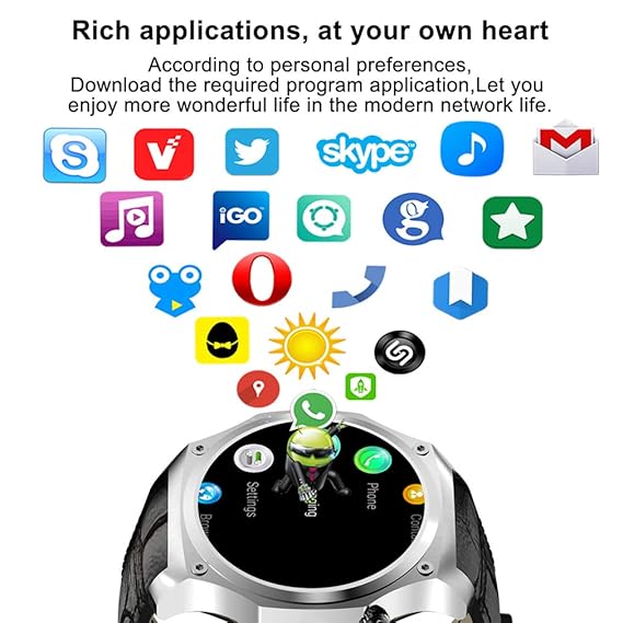 JIHUIA Actividad GPS Rastreador Relojes, Color Toque ...