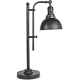 VONLUCE Rustic Desk Lamp Bronze Adjustable, Industrial Style Metal Task Lamps 25"-29", Vintage Work Light, Farmhouse Reading 