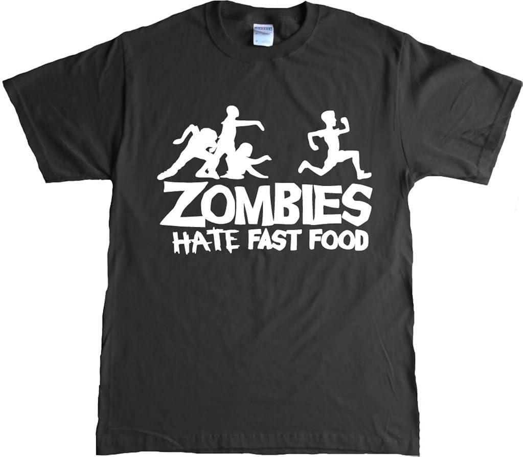 Mytees Zombies Hate Fast Food Funny Adult T Shirt Teevimy
