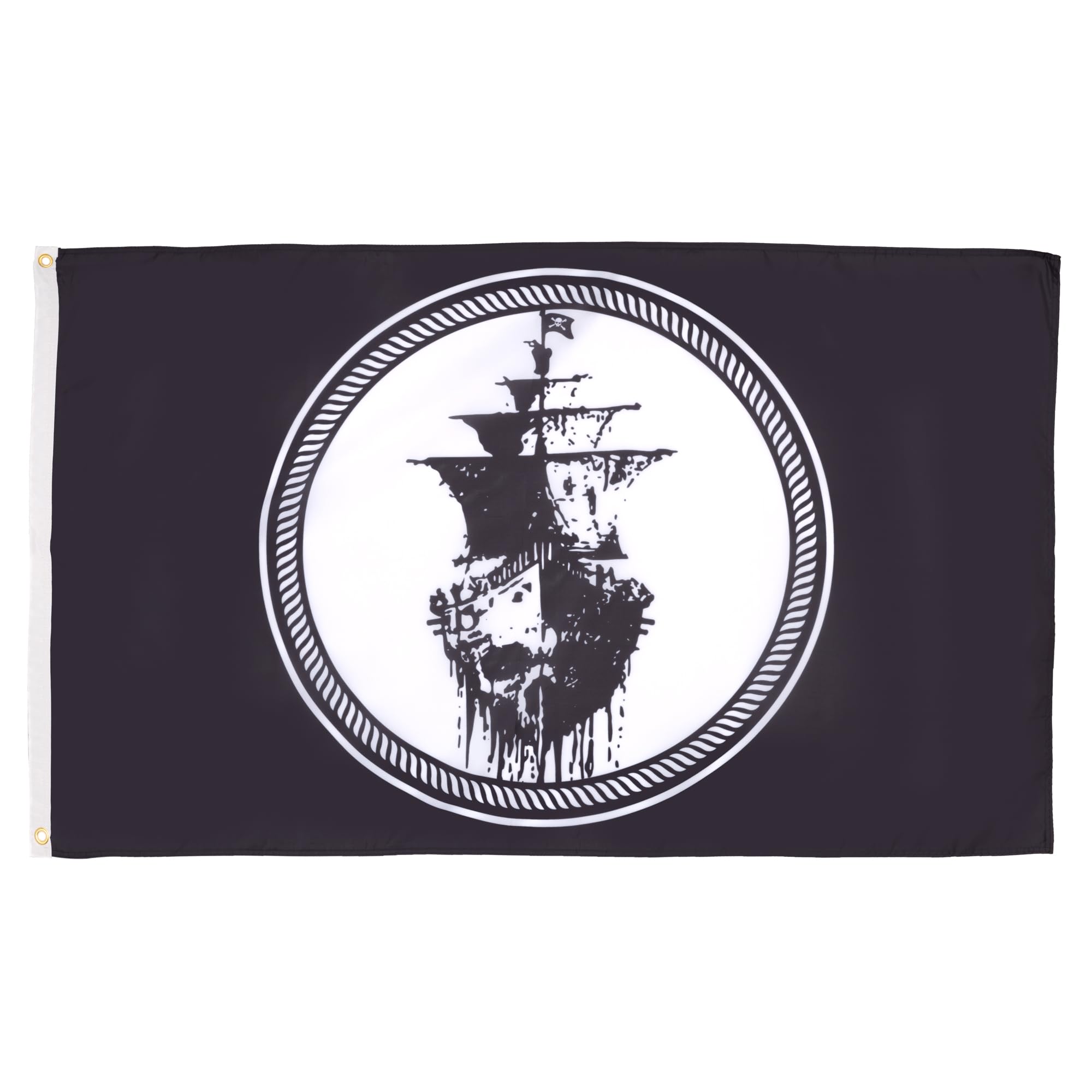 AZ FLAG - Pirate Black Sea Flag - 3x5 Ft - 100D Polyester Skull Pirates Banner with Two Metal Grommets - Fade Resistant - Vivid Colors - 3' x 5' Feet - 150x90 Cm