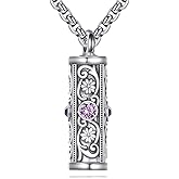 Urn Necklace for Ashes Sterling Silver for Women Men Cremation Jewelry Keepsake Loved One Memorial Jewelry