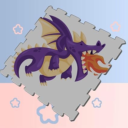 Amazon Com Particluar Magical Cartoon Dragon Foam Puzzle Floor