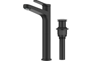 KRAUS Indy Bathroom Faucet for Vessel Sink in Matte Black, KVF-1410MB
