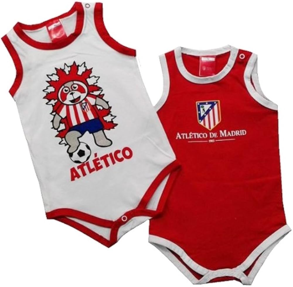 Pack 2 Bodys ATLÉTICO DE MADRID de Tirantes para Bebés (18 MESES): Amazon.es: Ropa y accesorios