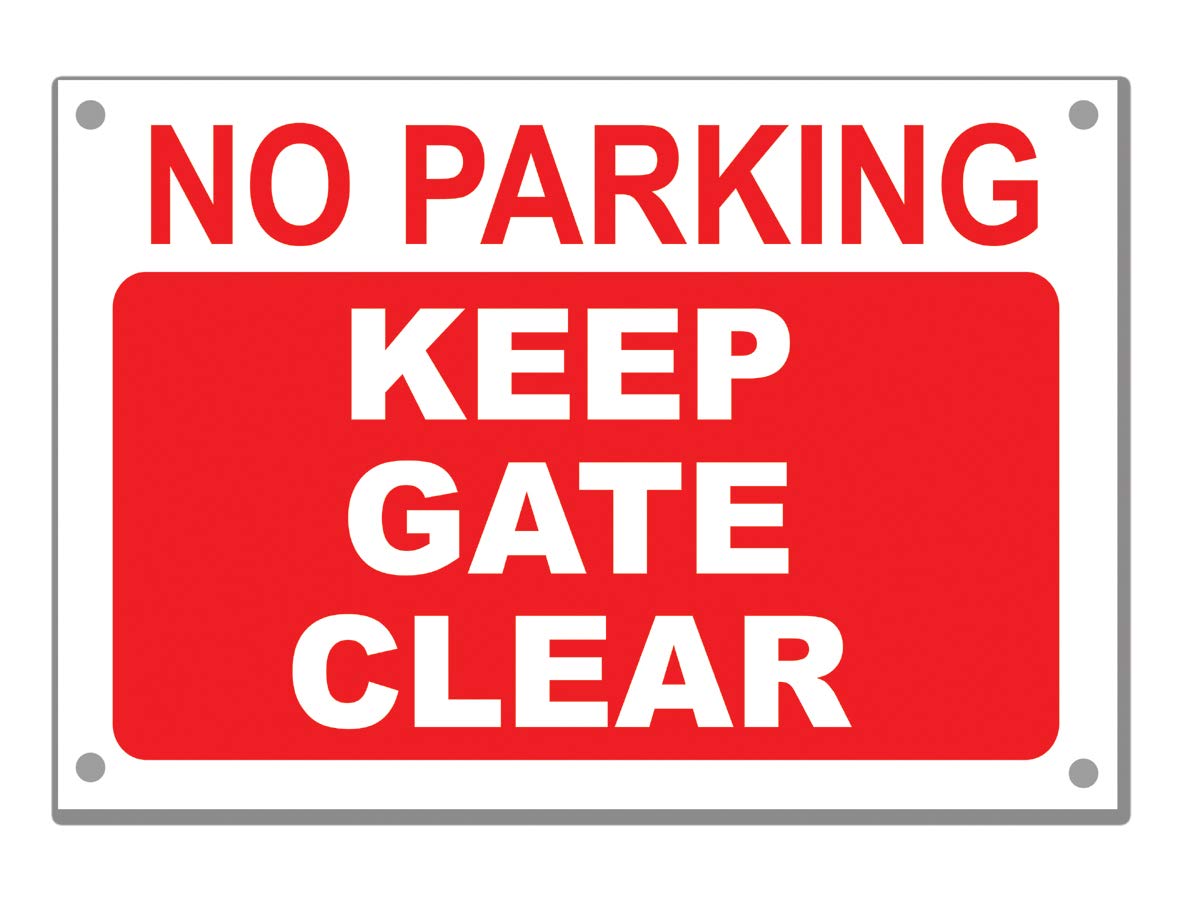 A3 No Parking various 5mm Foamex Sign red white with holes (GATE)