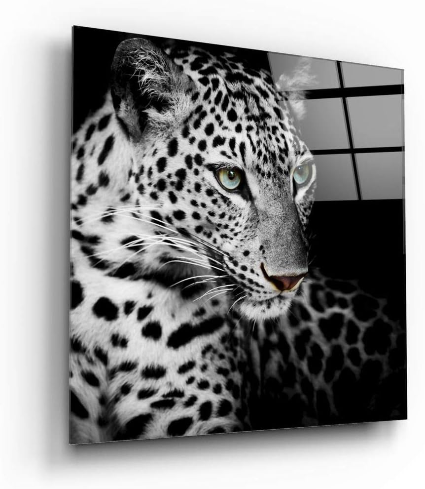 insigne Leopard UV Printed Glass Painting 50x50 cm