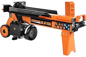Proyama Log Splitter 6.5 Ton, Wood Splitter Electric Powered 15Amp, with Hydraulic Ram, Electric Firewood Splitting Machine, 