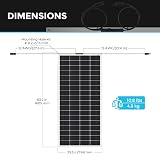 Renogy 200W 12V Flexible Monocrystalline Solar Panel Motorhome Caravan Boat Roof view 5