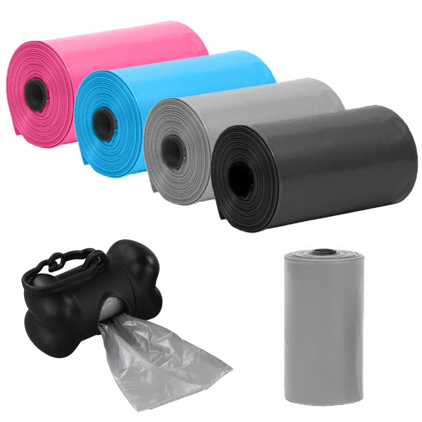 4 Rolls Dog Poop Bag Pet Waste Bags Leak-Proof & Biodegradable Pet Poop Bags for Dogs Daily Walks (60 PCS)